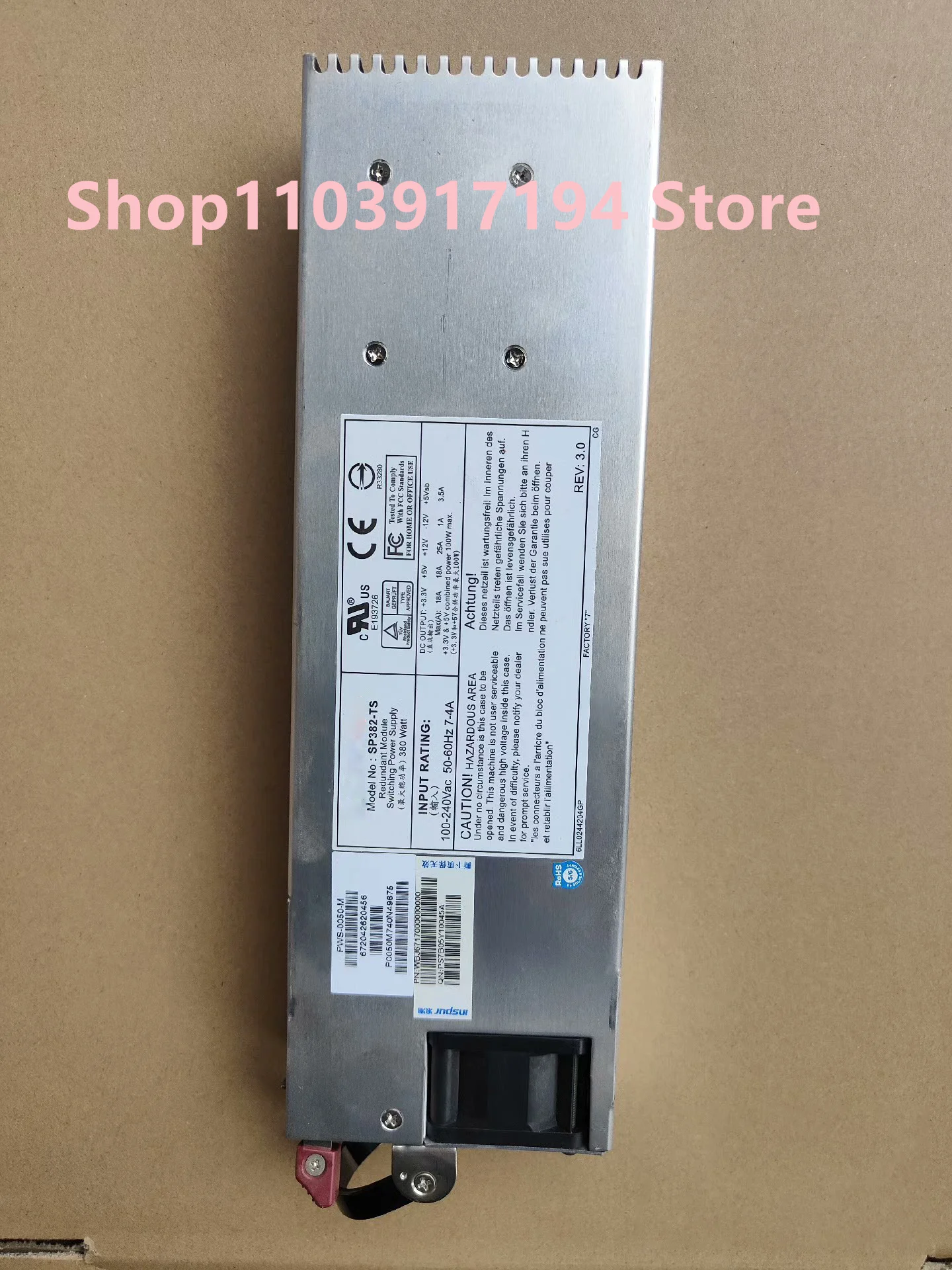 SP382-TS Fuente de alimentación del servidor 380W - imagen 2