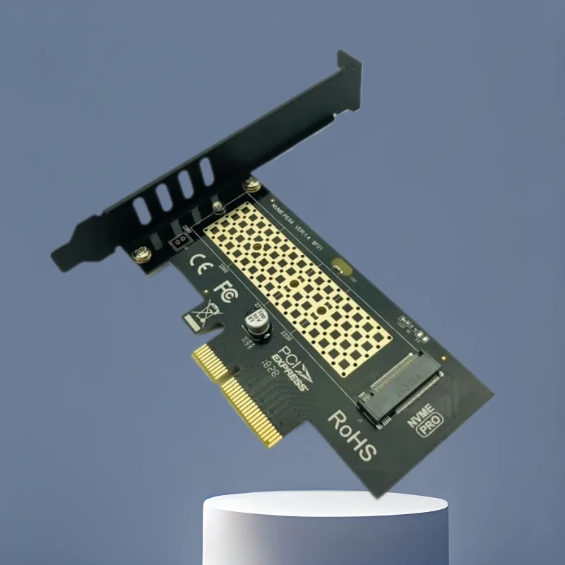 Adaptador M2 NVME SSD a PCIe 3,0 X4, tarjeta de expansión, convertidor M-Key a PCIe3.0 X4 para PC de escritorio, PCIE GEN3, NVME a tarjeta elevadora PCIE
