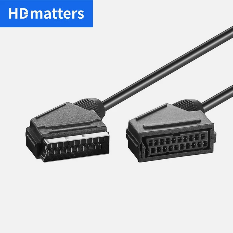Cable de extensión Scart 21 pines Euro Scart macho a Scart hembra Cable de extensión Scart macho a Scart Socket cable hembra