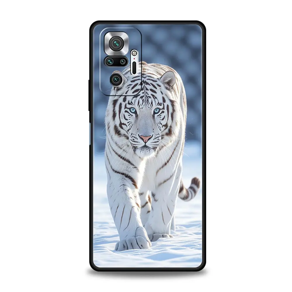 Funda de teléfono Animal tigre blanco para Xiaomi Redmi Note 14 13 12 5G 11 10 Pro Plus 4G 9S 9 14C 13C 12C 10C 9C 9A funda suave de TPU - imagen 2