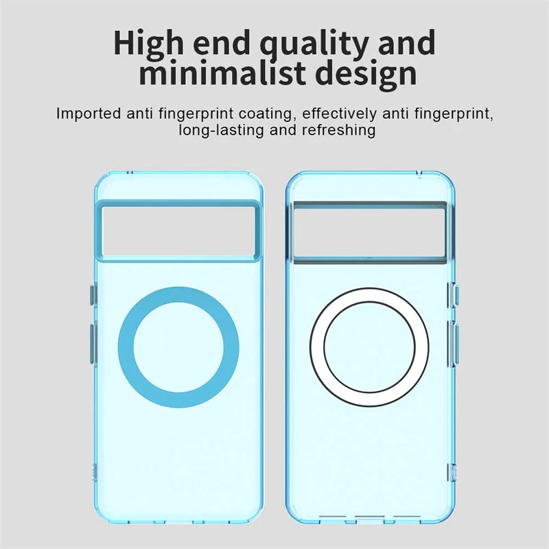 Funda de teléfono mate magnética para Google Pixel 8 Pro, Funda trasera con carga inalámbrica Magsafe para Pixel 8 8a, sensación de piel, Funda чехол - imagen 5