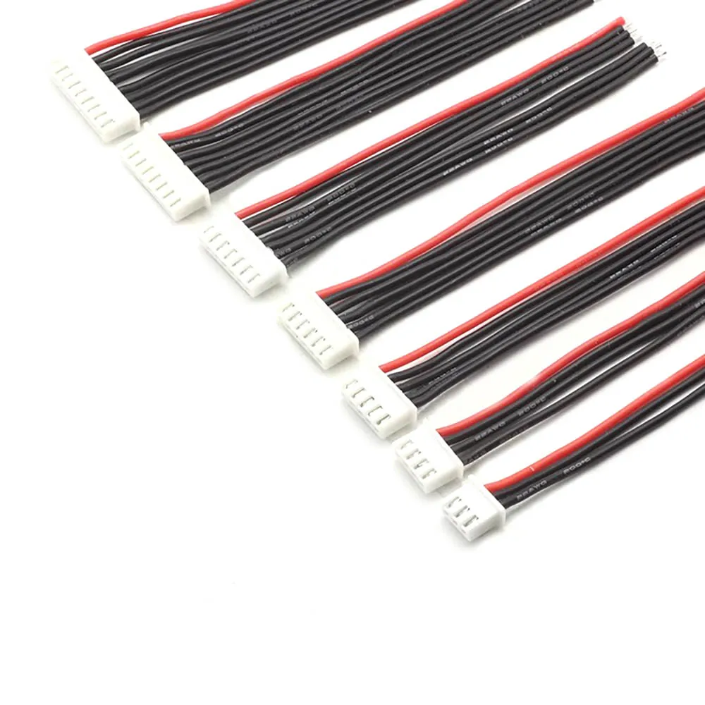 22AWG 1s 2s 3s 4s 5s 6s 7s 8s cargador de equilibrio de batería cables de enchufe macho y hembra cables de extensión cable conector equilibrador