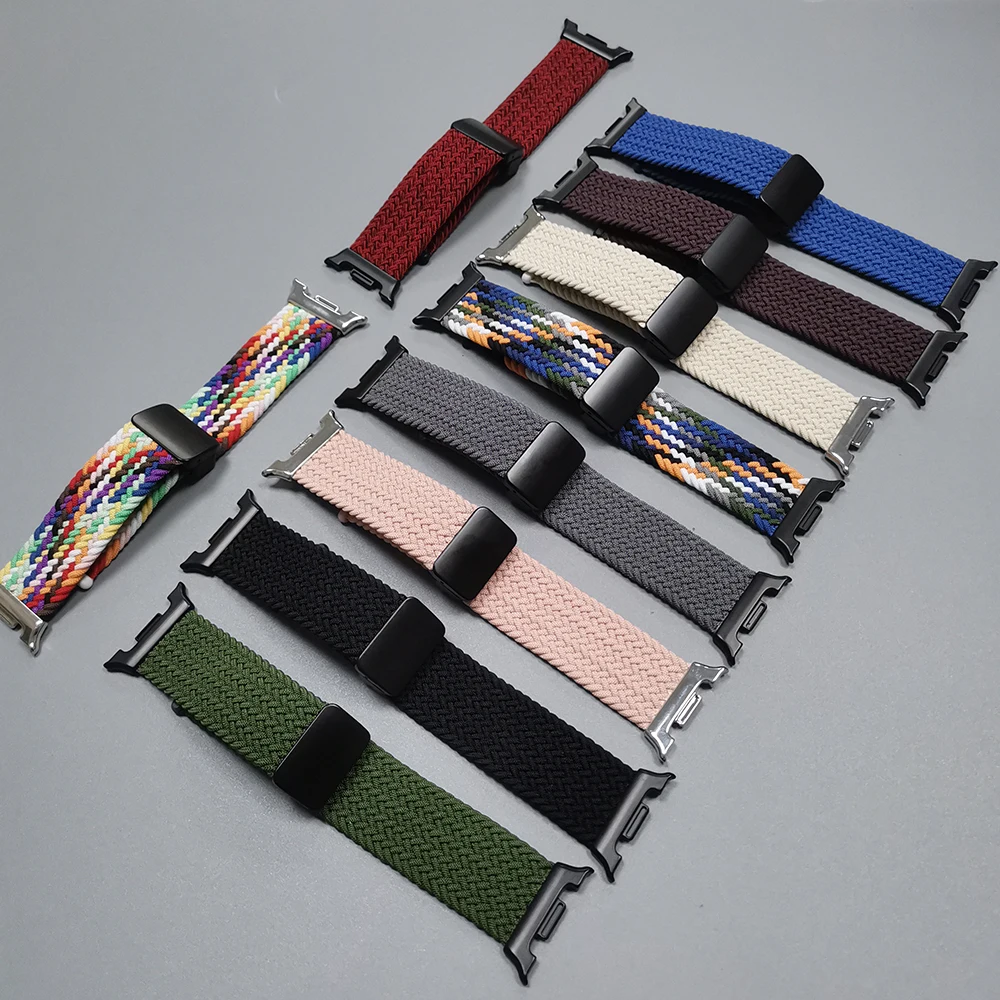 Correa de nailon elástica con hebilla magnética para Samsung Galaxy Watch 8, 40mm, 44mm/Watch8 Classic, 46mm, pulsera tejida suave transpirable - imagen 2