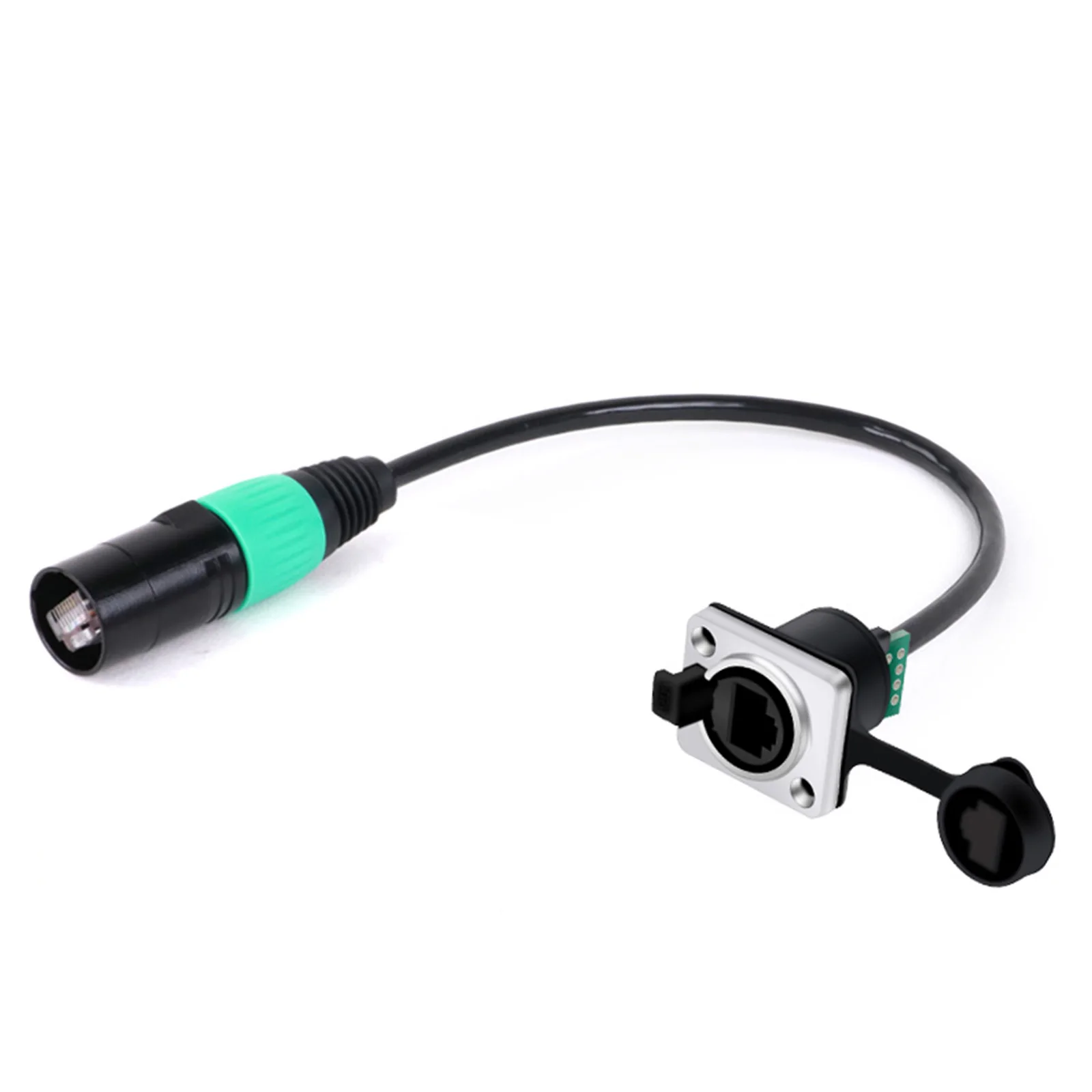 Cable de extensión recto de red LAN Ethernet CAT5 8P8C RJ45 UTP, conector macho EtherCON a hembra, montaje en Panel tipo D, 1 unidad - imagen 4