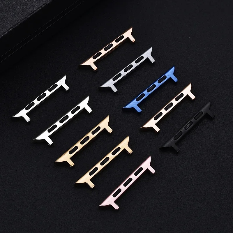 Conector de 2/4/6 Uds para Apple Watch band Series 9 8 7 6 5 SE 4 3 44/40mm 42mm 41mm 45mm adaptador de Metal Apple Watch Ultra 2 49mm - imagen 4