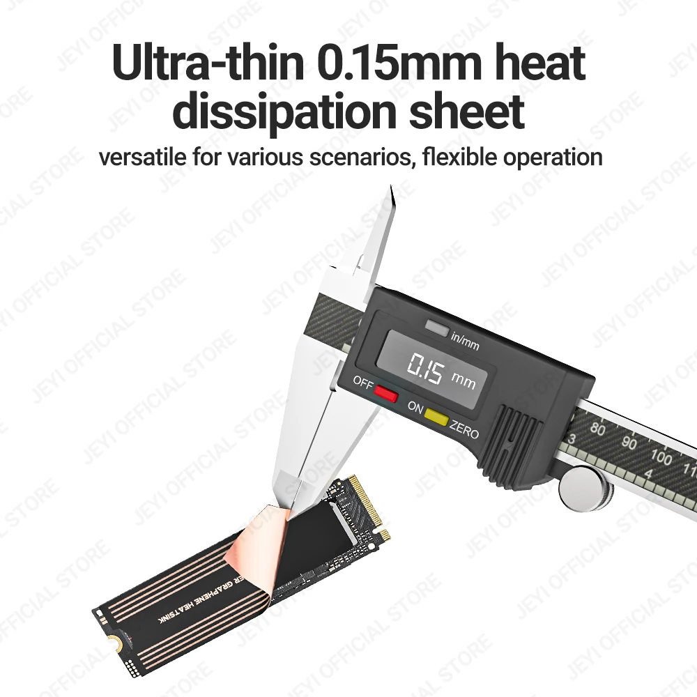 Disipador de calor JEYI Graphene 2280/42/30 M.2, disipador de calor de grafeno de doble capa y radiador enfriador con diseño de lámina de cobre para ordenador portátil - imagen 5