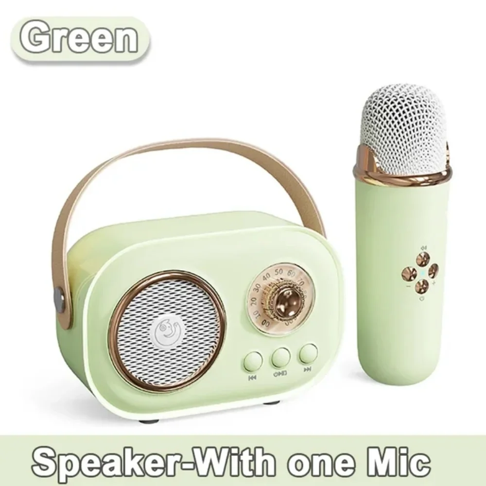 Altavoz Bluetooth con 1-2 micrófono inalámbrico, compatible con Karaoke, tarjeta TF, reproducción FM, graves HIFI, llamada con manos libres, regalo de cumpleaños para niños - imagen 5