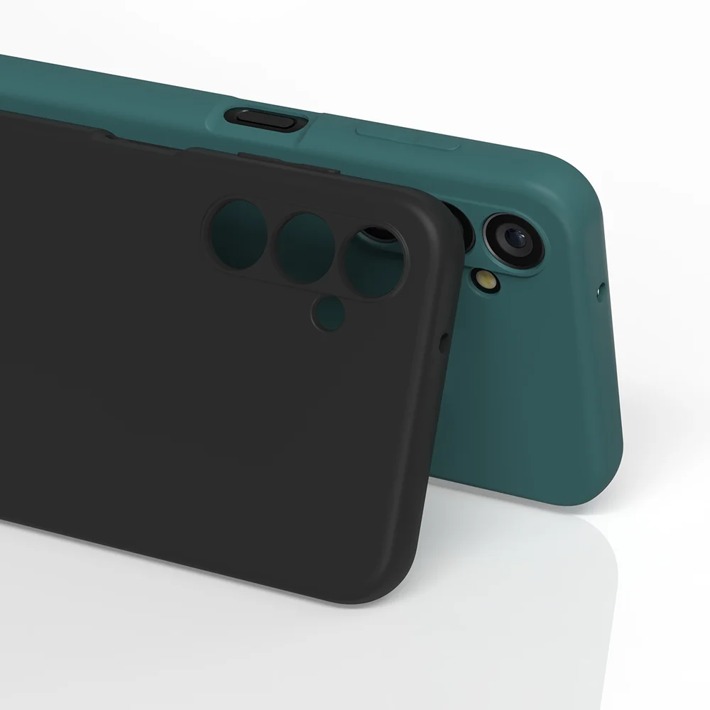 Para Samsung A55 funda protectora trasera de silicona líquida suave para Galaxy A55 A15 A12 A7-2018 A750F A750 carcasa de teléfono a prueba de golpes - imagen 4