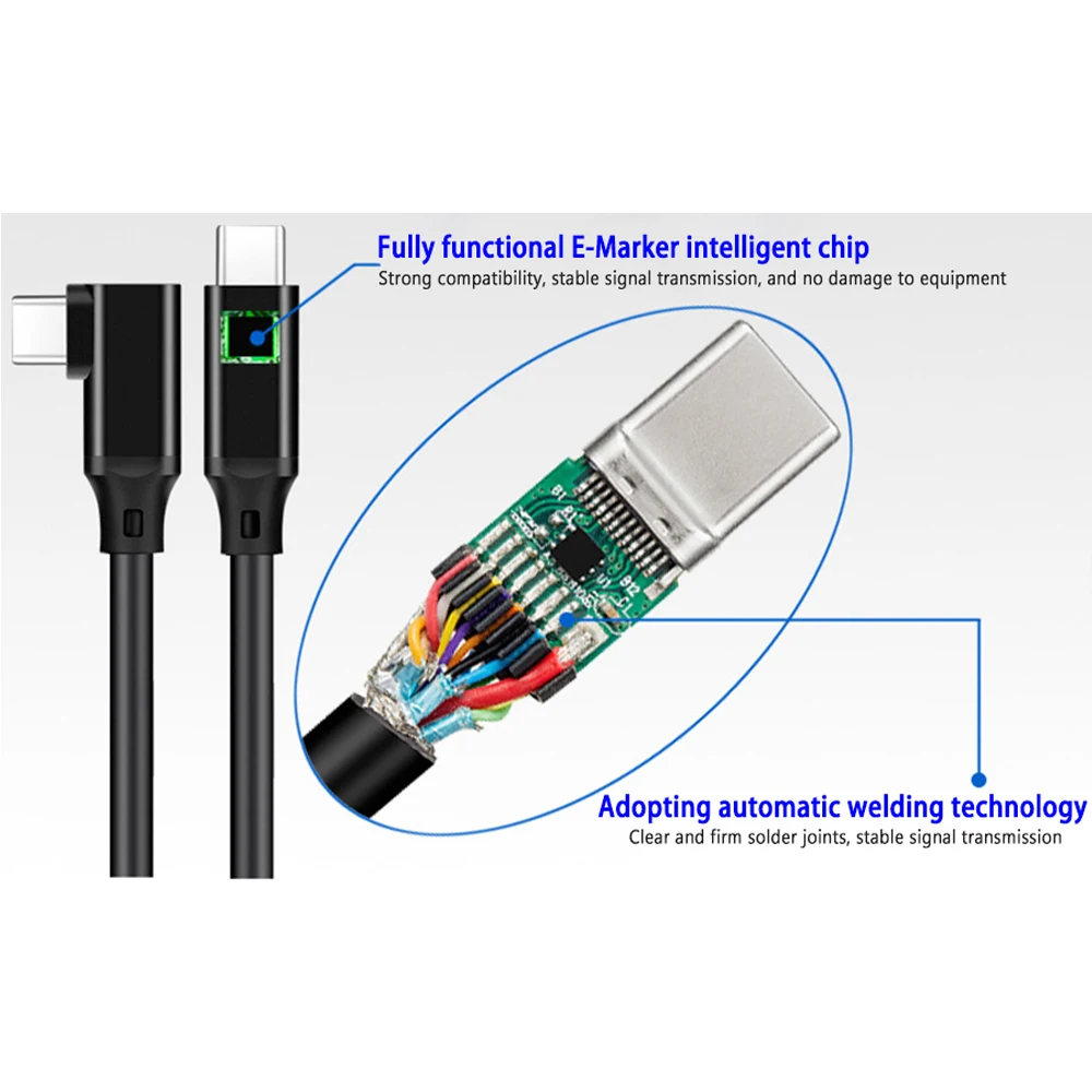 Ugrourd-Cable de transferencia de datos tipo C a tipo C, Cable de súper carga PD100W para teléfono, portátil, gafas VR, USB3.2 Gen2 * 2 20gbps - imagen 5