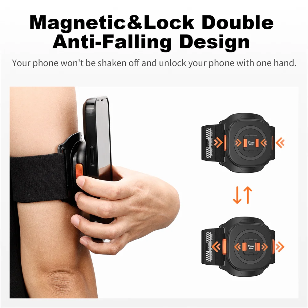 Vrig Mg-13L soporte magnético para correa de brazo de teléfono para Iphone Xiaomi soporte de teléfono para correr al aire libre ciclismo viajes Fitness cinturón de brazo - imagen 2