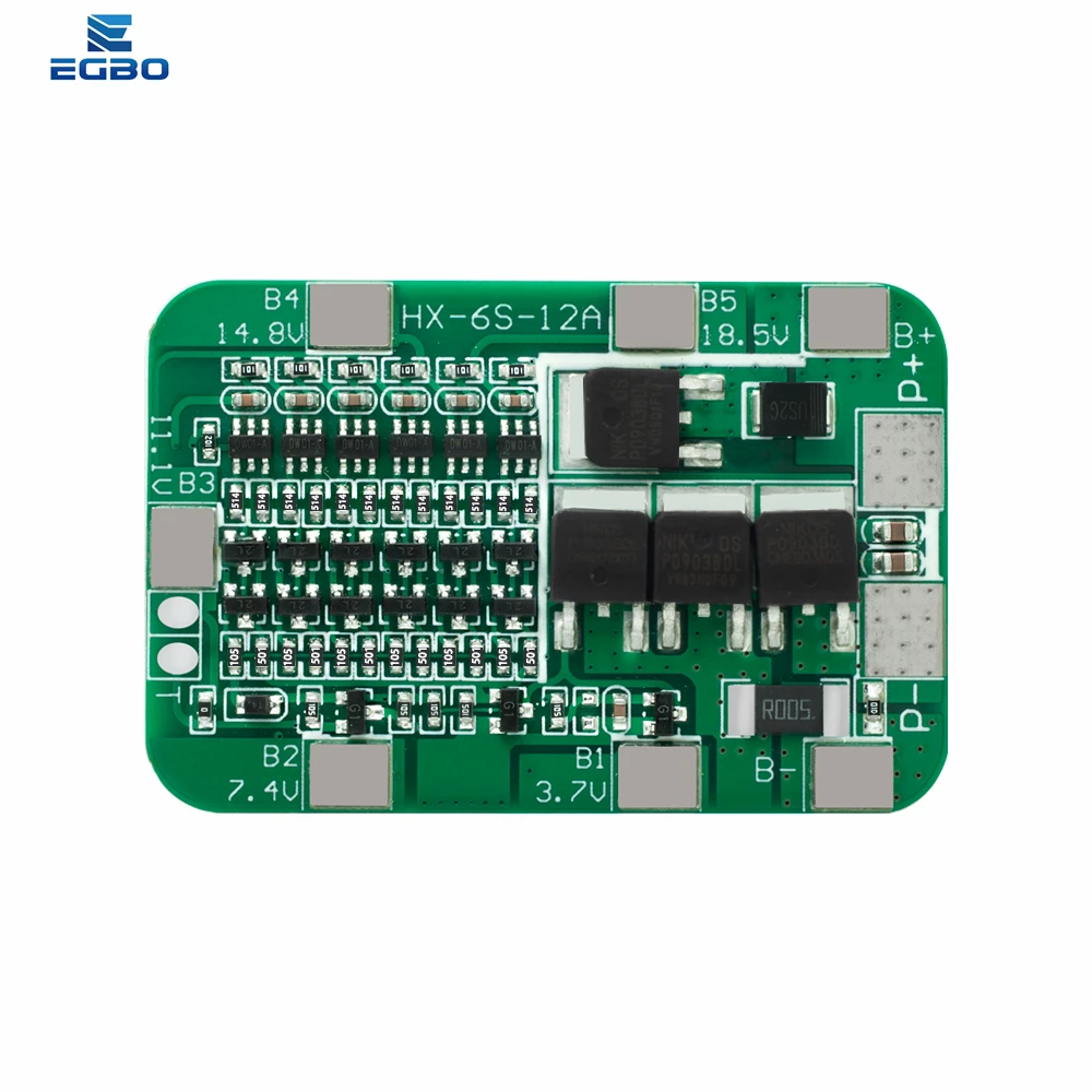 Placa de protección PCB BMS 6S 12A/25A 24V 25,2 V para paquete de 6, módulo de celda de batería de litio de iones de litio 18650, recién llegado equilibrado - imagen 4