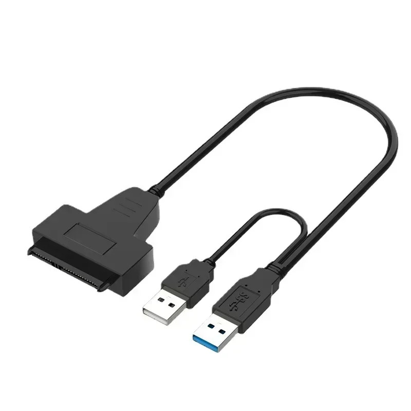 Cable adaptador de alta velocidad para SATA HDD SSD externo de 2,5 pulgadas, SATA a Dual USB3.0 2,0 alimentado por disco duro SATA de 22 pines Cable USB 3,0 - imagen 5