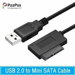 PzzPss Adaptador USB 2.0 a Mini SATA II para Caddy HDD