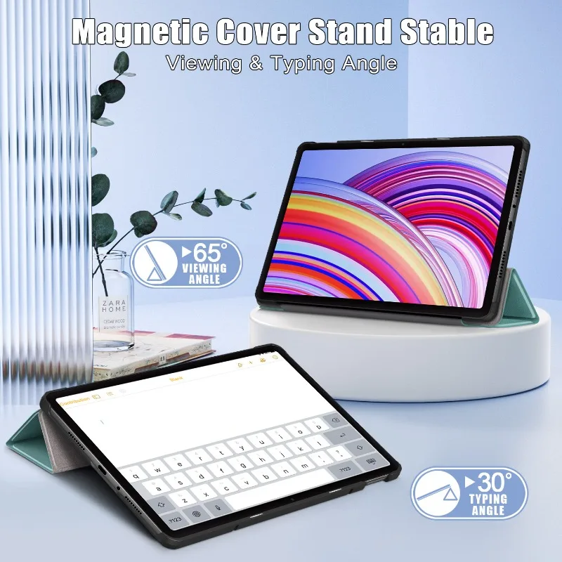 Funda con soporte triplegable para Xiaomi Redmi Pad Pro 2024, Funda para Xiaomi Poco Pad Red Mi Pad Pro Tablet con Auto Sleep Cover - imagen 2