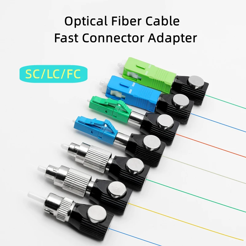 Adaptador de fibra desnuda Circular LC FC/SC acoplamiento de empalme temporal prueba OTDR adaptador de fibra desnuda conector de fibra óptica integrada FTTH