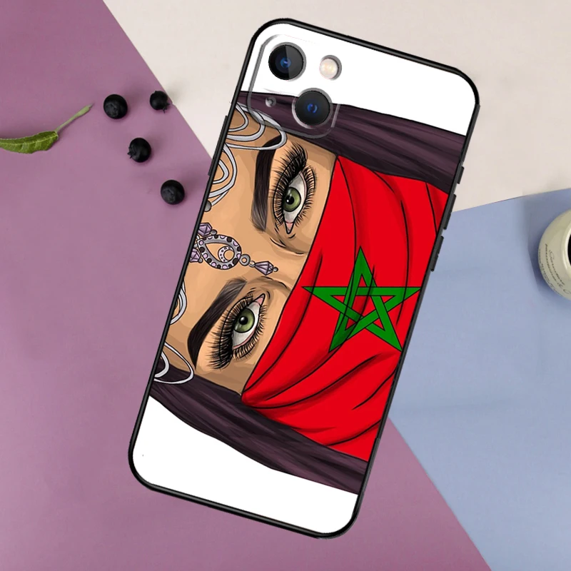 Maroc-funda con bandera de Marruecos para iPhone, carcasa trasera para modelos 14, 13, 11, 12, 16, 15 Pro Max, 12, 13 Mini, X, XR, XS MAX, 7, 8, 14, 16, 15 Plus - imagen 5