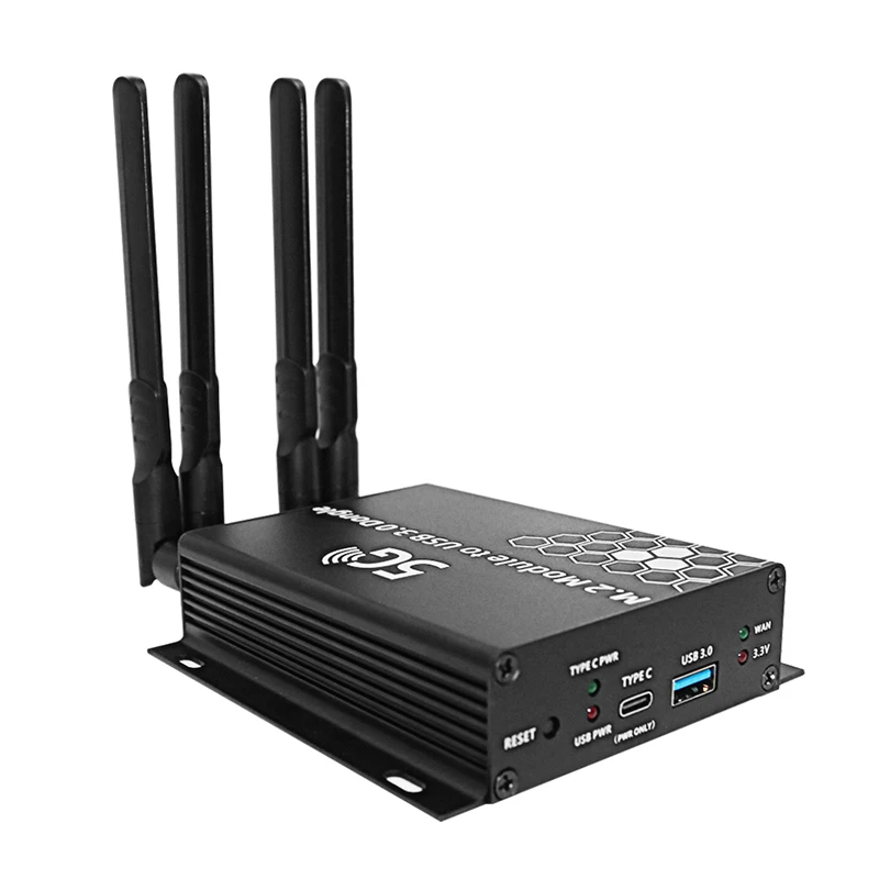 Módulo M.2 NGFF 4G/5G a adaptador USB 3,0, convertidor de tarjeta inalámbrica M2, Wifi, placa elevadora con enfriador de 4 antenas, ventilador, ranura para tarjeta SIM, nuevo - imagen 2