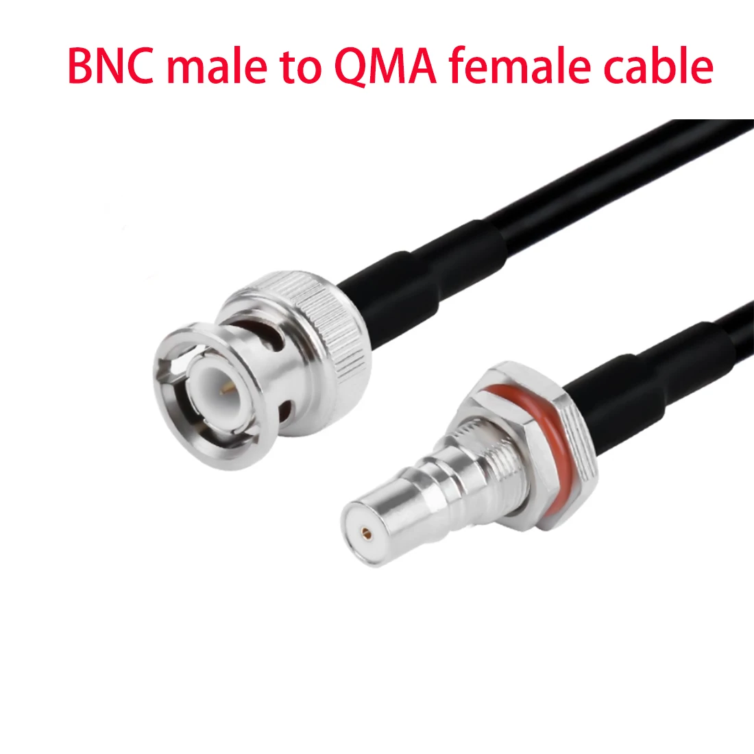 1 unidad de mamparo BNC macho/hembra a conector QMA/Jack adaptador de Cable coaxial RF RG58 30CM/50CM/100CM nuevo - imagen 3