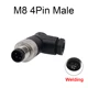 Angle 4pin male
