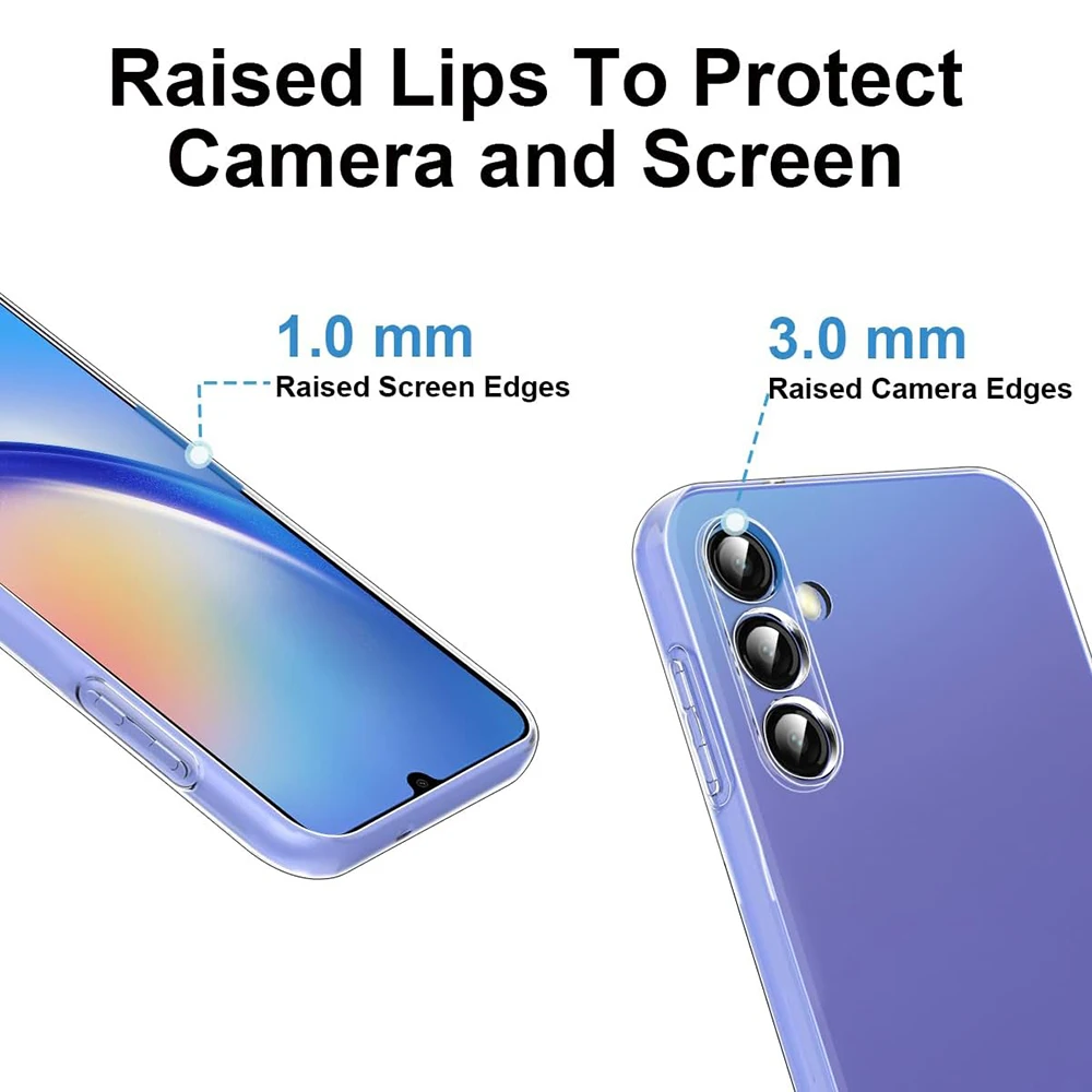 Funda blanda de silicona de lujo para Samsung Galaxy A16 A06 A56 A36 A26 A55 A35 A15 A54 A34 A14 5g, funda transparente ultrafina a prueba de golpes - imagen 3