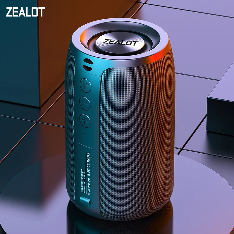 AliExpress Collection ZEALOT-altavoz inalámbrico portátil S32, Subwoofer estéreo, resistente al agua, potente columna, altavoces para exteriores, caja de Boom, tarjeta TF y Audio AUX - imagen 2
