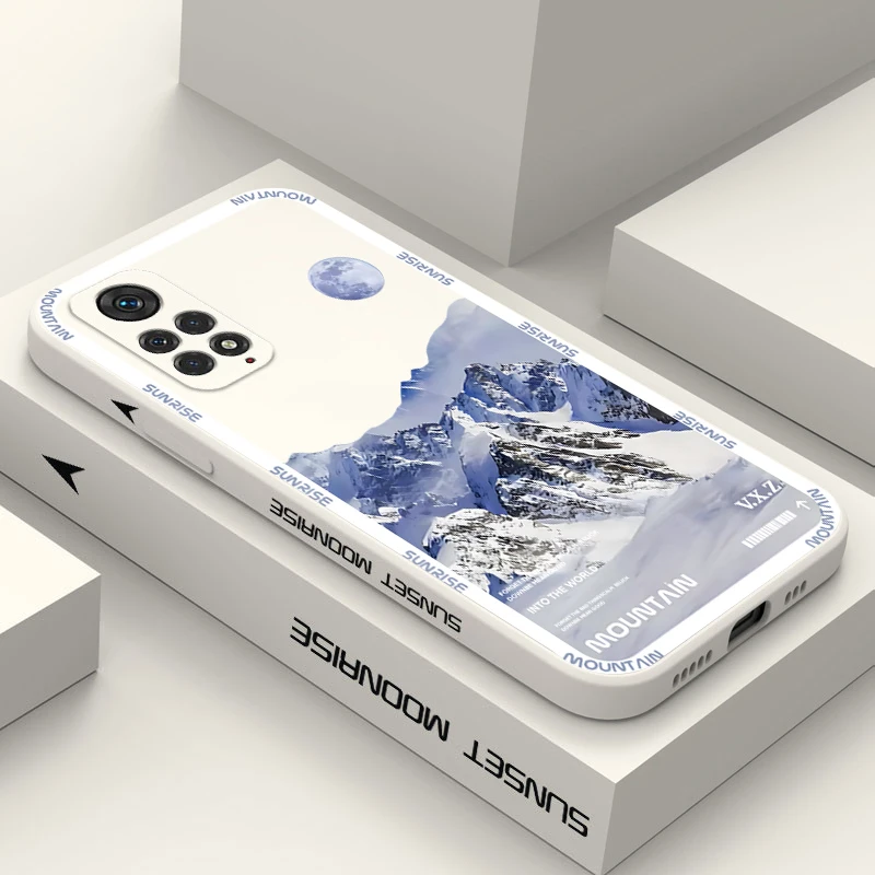 Funda de teléfono de silicona con paisaje de montaña y puesta de sol para Xiaomi Redmi Note 12 11 Pro Plus Turbo 5G 12 11S 10S 10 9S Redmi 10C 12C - imagen 3