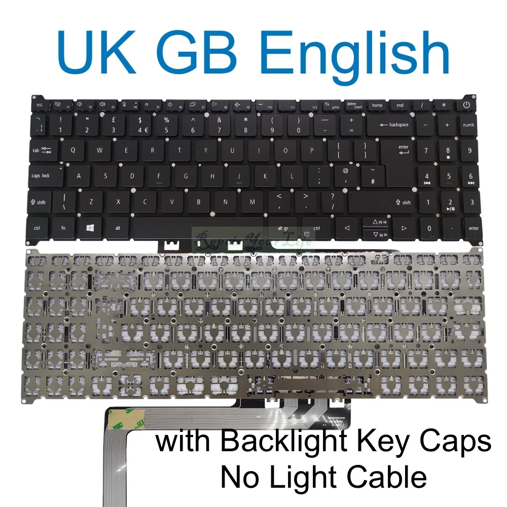 Teclado japonés para portátil Acer Swift X, SFX16, 51 SFX16-51G, SFX16-51G-538T, 50GS, 58RP, 16,1 pulgadas, ANV15-5, NCB2276 - imagen 3