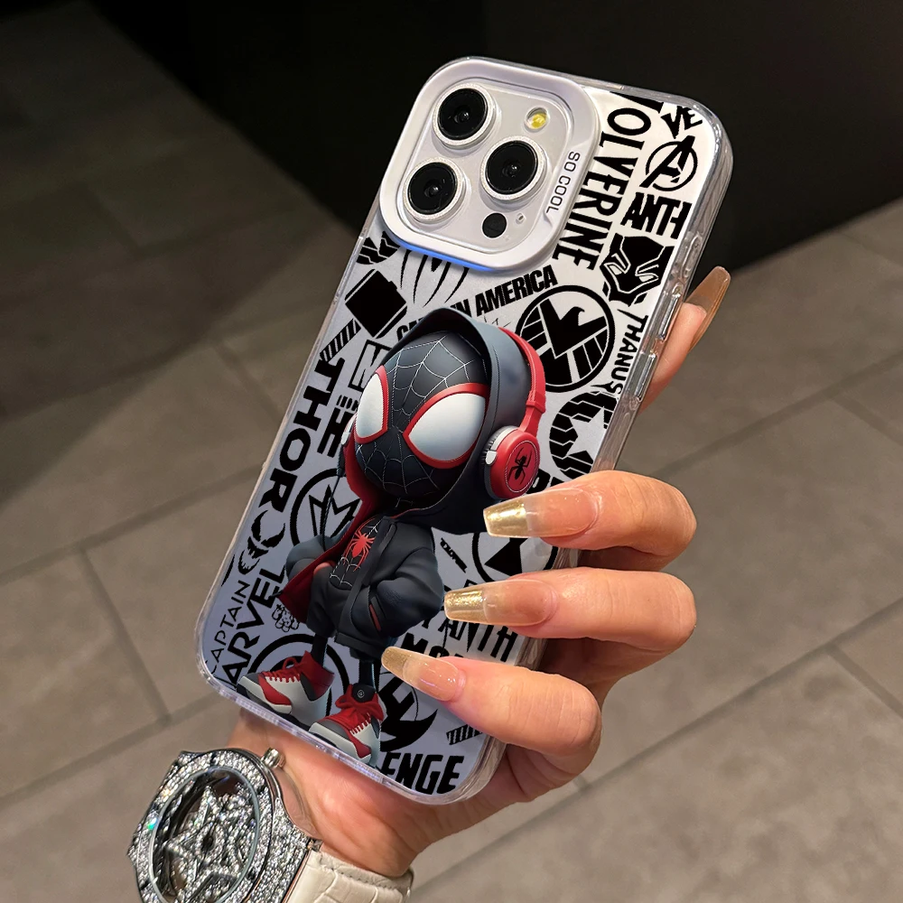 Bonita funda de teléfono Black Spider Man para Samsung Galaxy S25 Edge S24 S23 S22 S21 FE S20 Ultra Plus 5G Note20 cubierta dura mate - imagen 5