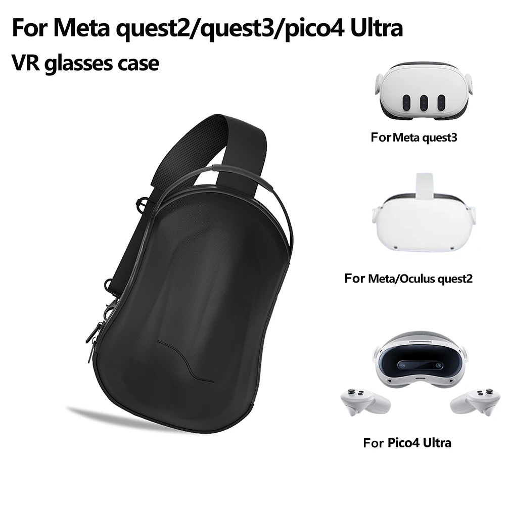 Estuche de transporte portátil, estuche rígido, bolsa de almacenamiento de viaje de un solo hombro, funda para Meta Quest 3/2 Pico 4 Ultra VR, accesorios - imagen 5