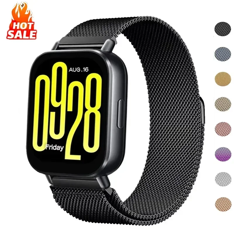Correa milanesa para Xiaomi Redmi Watch 5 Active Metal Loop acero inoxidable 20mm-22mm banda Redmi Watch 5 Lite pulsera magnética - imagen 2