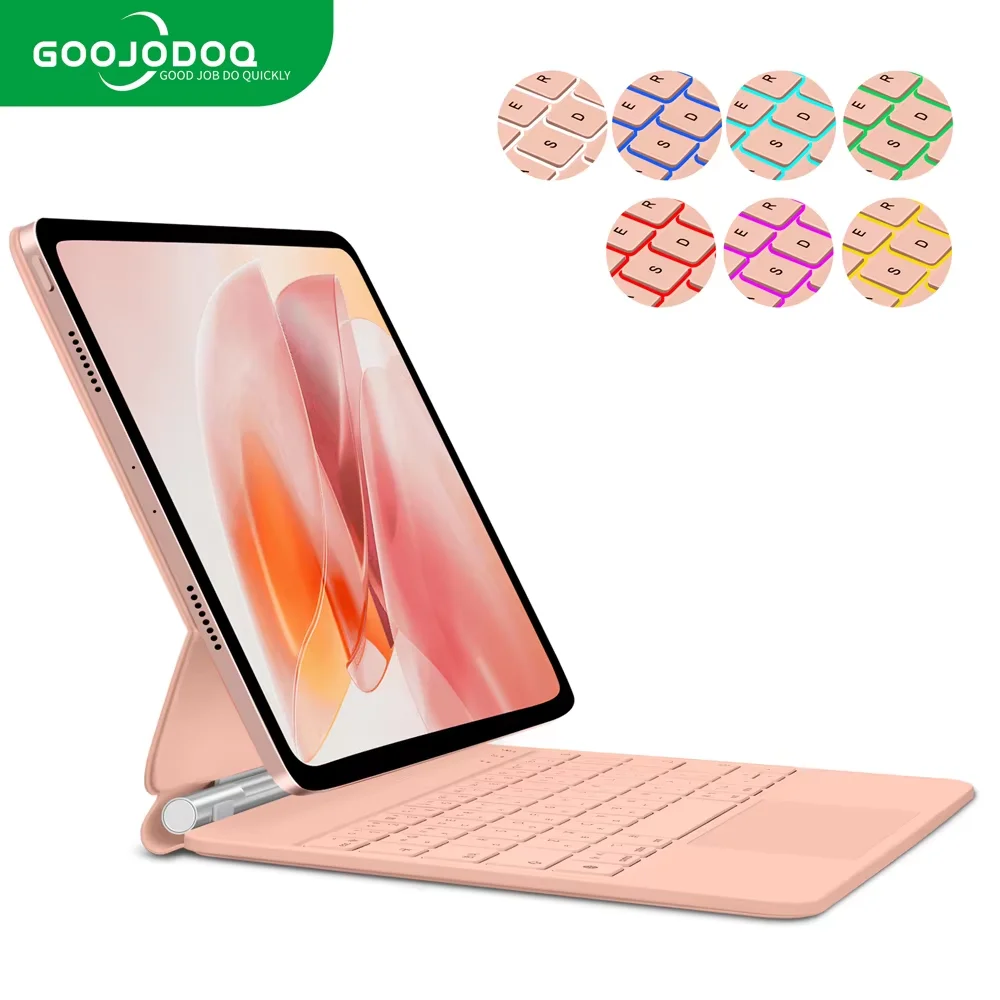 Teclado Bluetooth GOOJODOQ flotante para iPad Pro y Air M2/M3