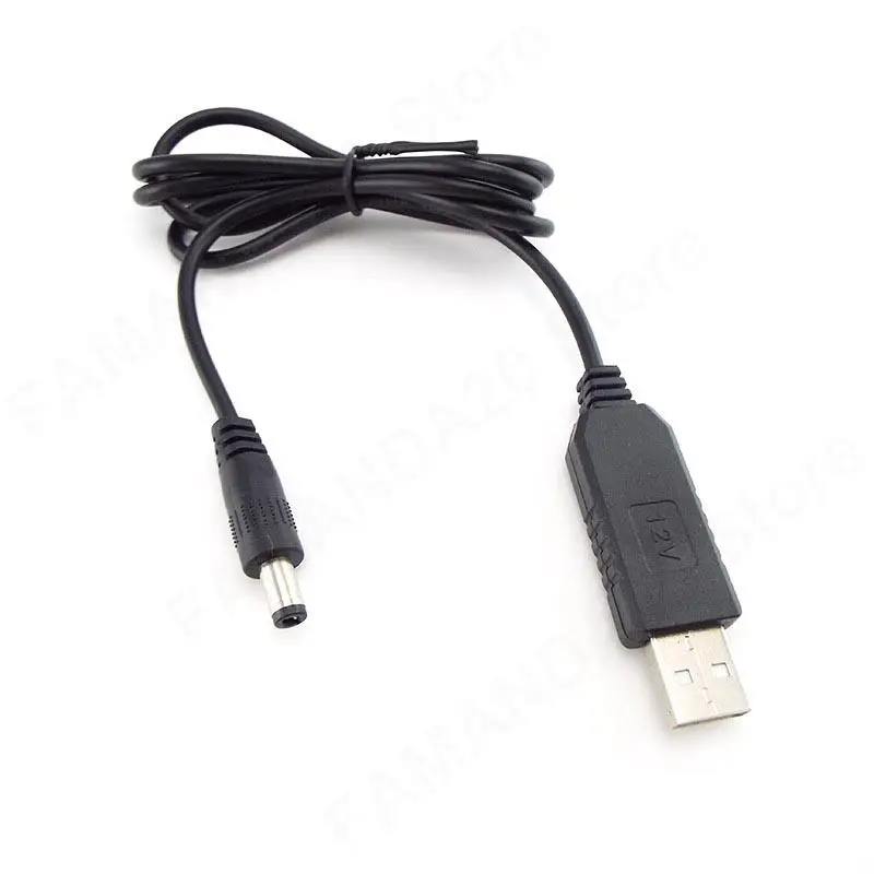 USB 5V a DC 5v 9v 12v 5,5mm 3,5mm línea de refuerzo de energía módulo elevador conector USB convertidor Cable adaptador de corriente 2,1x5,5mm M2 - imagen 4