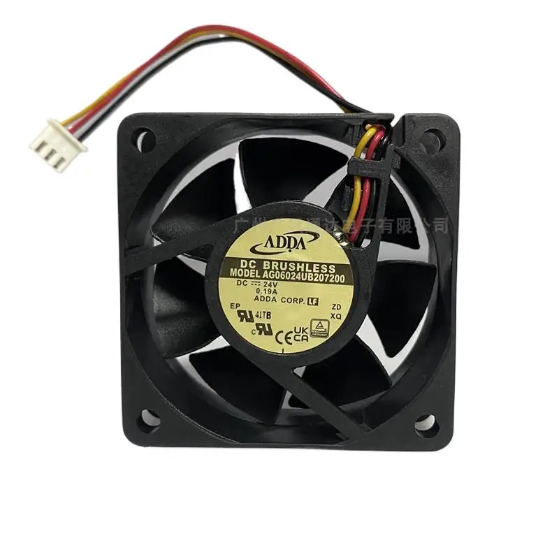 Para ADDA AG06024UB207200 60x60x20mm DC 24V 0.19A ventilador de refrigeración de chasis de doble rodamiento de bolas