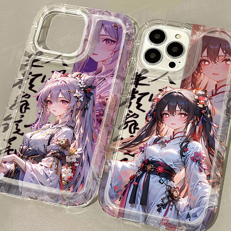 Funda Genshin Impact Kamisato Ayaka Yoimiya para Huawei P30 P40 P50 P60 Pro Honor 100 90 80 70 60 50 X9 X9A X8 X5 Magic5 Magic 5 - imagen 2
