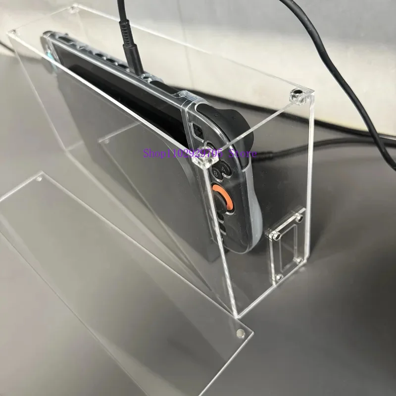 Caja de almacenamiento de consola con cubierta magnética acrílica de alta transparencia, carcasa a prueba de polvo para Nintendo Switch 2 para NS2 - imagen 3