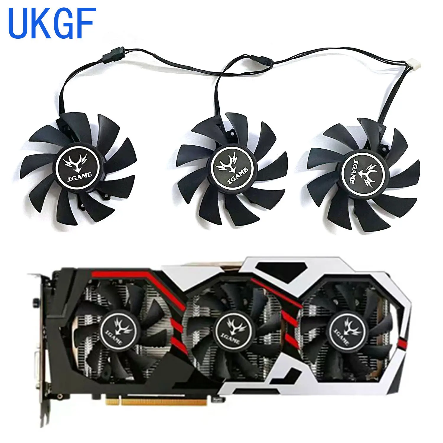 Nuevo ventilador GPU GTX1070 GTX1080 de 75MM y 4 pines, adecuado para tarjeta gráfica colorida iGame GeForce GTX 960 1060 1070 1080