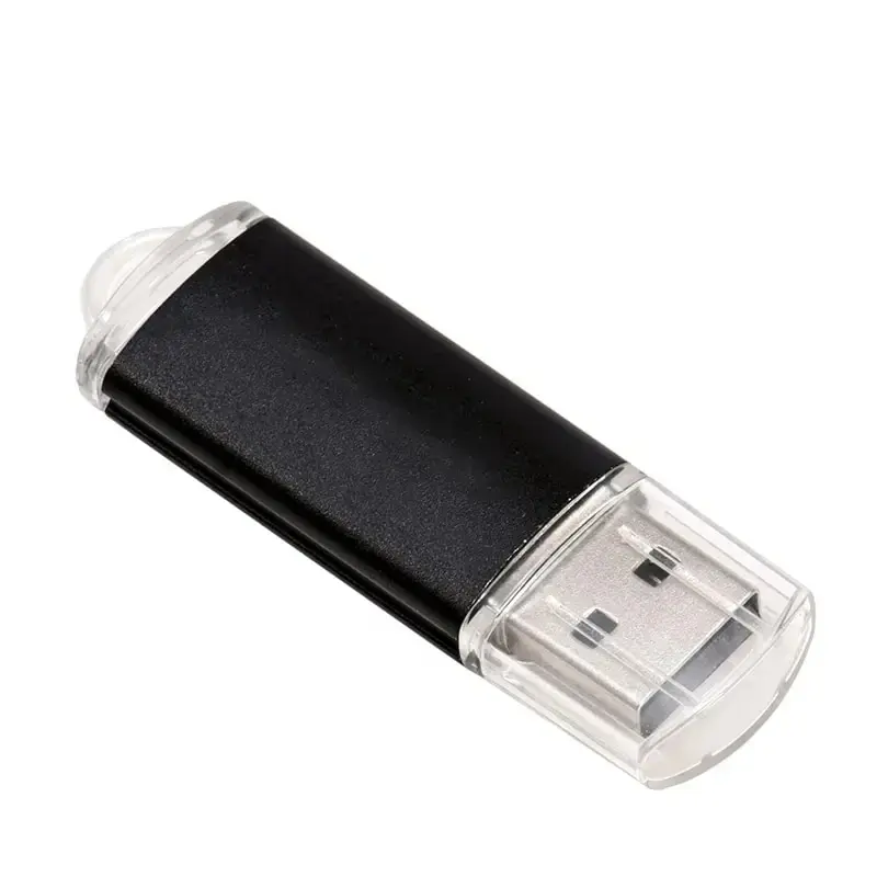 Unidad Flash USB de 64GB, Mini Pen Drive de Metal, Pendrive negro, almacenamiento externo de alta velocidad, regalos creativos