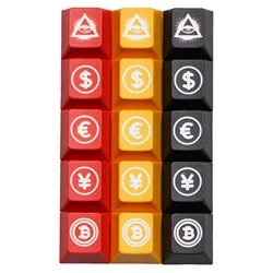 Keycap PBT Diseño Moneda Euro/Yen – Rojo Láser