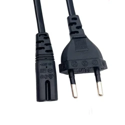 Cable de alimentación UE de 1,5 M, Cable de extensión de alimentación IEC320 C7 de 2 pines para cargador de ordenador portátil Dell, altavoz de Radio de impresora Canon Epson PS4 XBOX One S