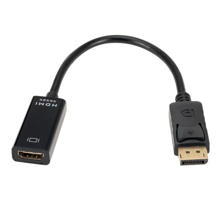Convertidor adaptador DP a HDMI 4K 1080P macho a hembra DisplayPort a HDMI Cable adaptador de Audio y vídeo Compatible para PC TV portátil