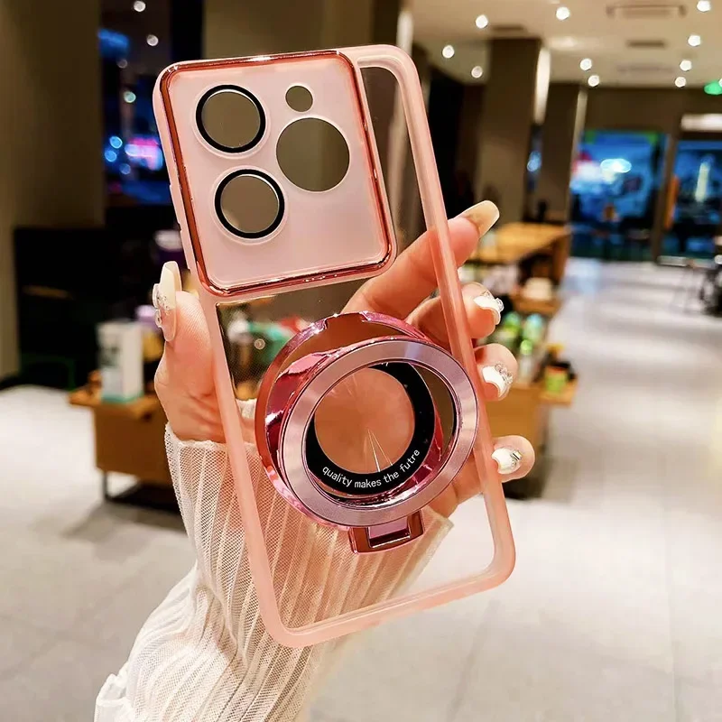 Para OnePlus 12 soporte de anillo Funda de teléfono para Funda One Plus OnePlus 12 1 2 R 12R Nord CE4 Lite Funda transparente