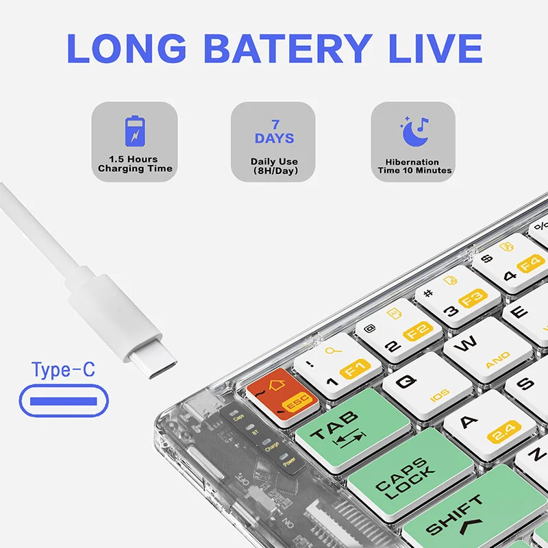 Teclado Bluetooth plegable JOMAA, teclados plegables inalámbricos 2,4G con cubierta de cuero PU, para iPhone iPad Smartphone Tablet - imagen 2