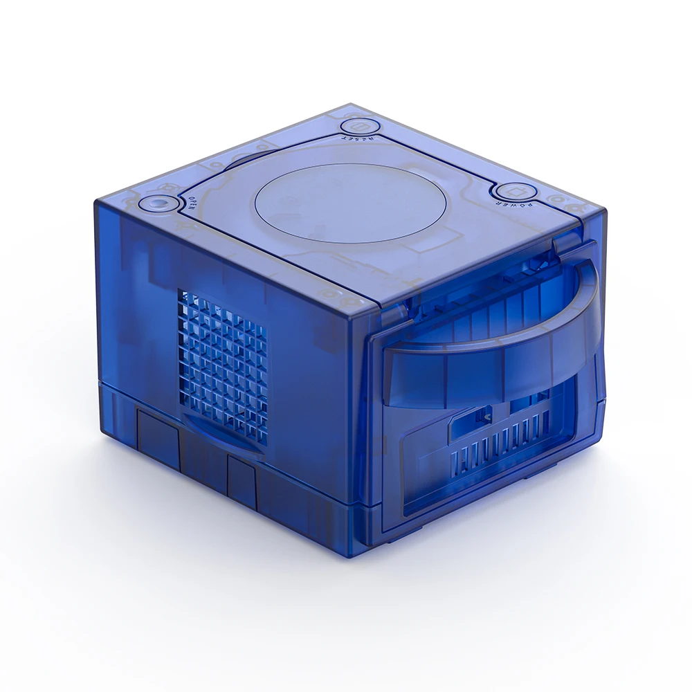 TicKnot, última funda de repuesto transparente Drank Geen y azul para Nintendo Gamecube, funda protectora para consola de juegos NGC - imagen 4