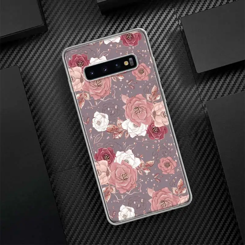 Hermosa caja del teléfono de la llamada del silicio de la imagen de Rose Bling para Samsung Galaxy S23 S24 S25 Ultra S21 Plus S20 FE S22 S10 + cubierta del borde F - imagen 5