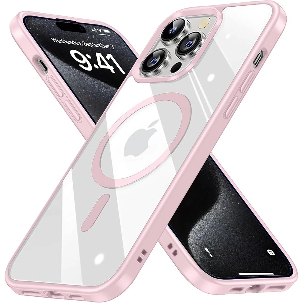 Funda no amarillenta para Magsafe Mag Safe iPhone 15 Pro Max 14 Plus 13 Mini 12 11 X XS XR SE 2022 2020 8 accesorios de cubierta de teléfono - imagen 2