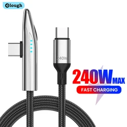 elough Cable USB-C Carga Rápida Codo para iPhone y Samsung