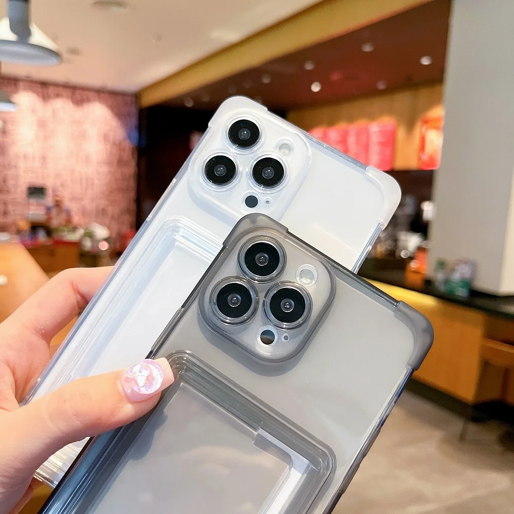 Nueva funda blanda transparente anticaída para IPhone 16 15 14 Plus 13 12 11 Pro Max, funda protectora lisa a prueba de golpes - imagen 3