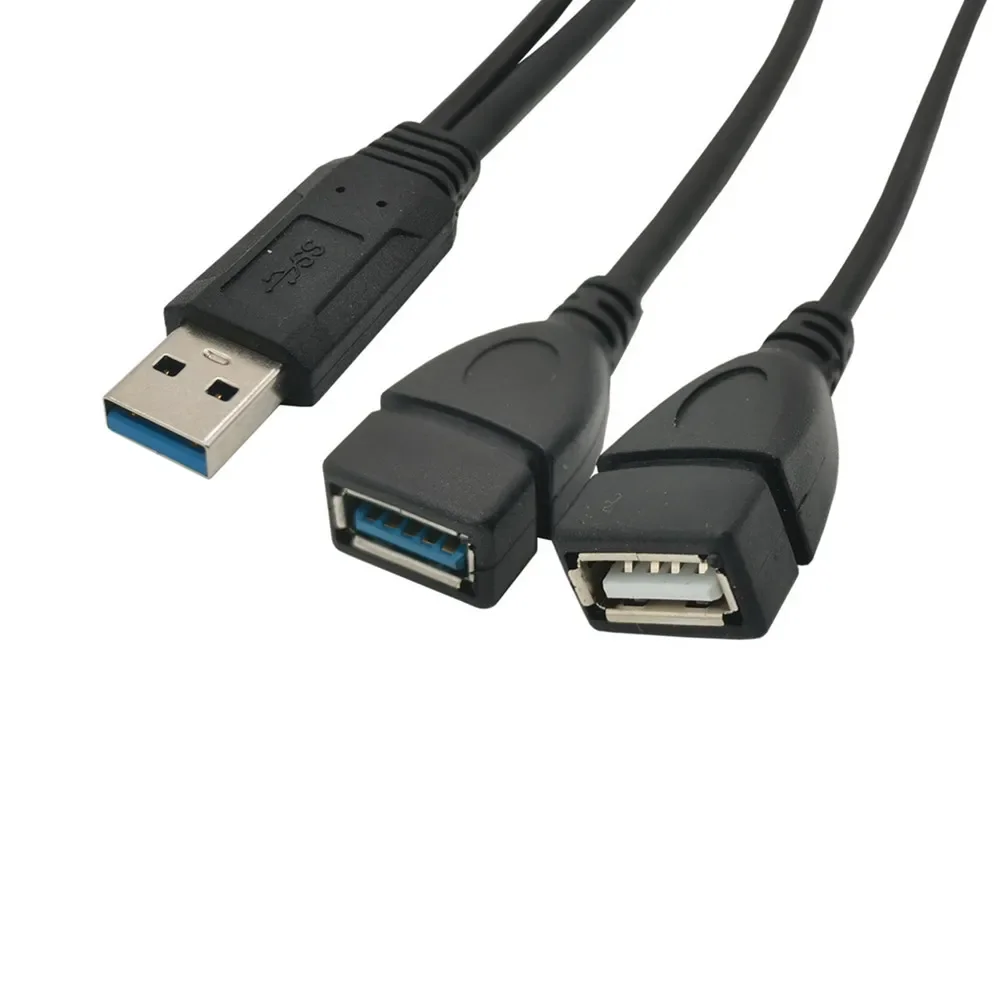 Cable USB 3.0 tipo A a doble USB 3.0+USB 2.0 1 a 2 de 0,3 m