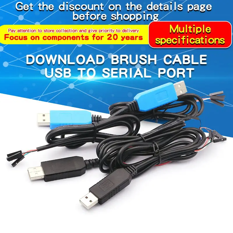 PL2303HX TA CH340G USB a TTL, Módulo adaptador FT232 de actualización, descarga de línea de Flash, puerto USB a serie, 1 ud. - imagen 2