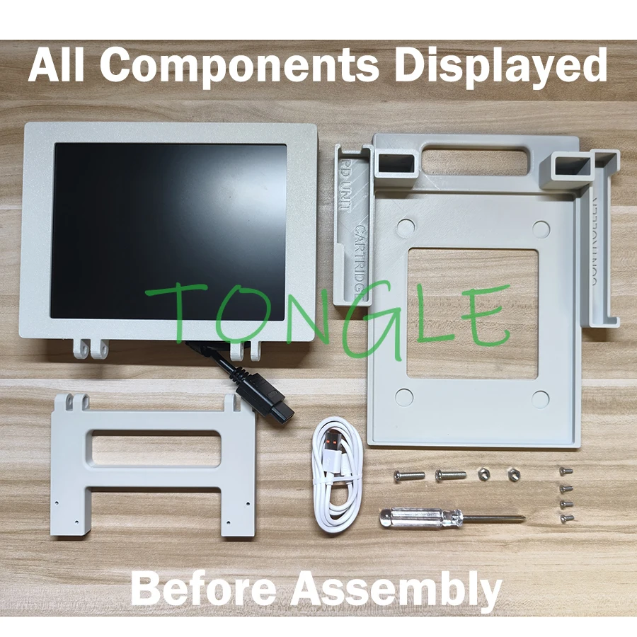 PANTALLA LCD de 8 PULGADAS con impresión 3D, pantalla portátil 4:3, mini monitor plegable con estéreo de alta fidelidad, para consola de juegos NEWFC AV FC - imagen 5